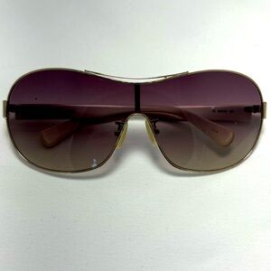 Coach White & Chrome Sport Single Lens Sunglasses - Frames Only